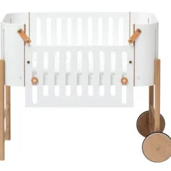 Oliver Furniture Wood Beistellbett inkl. Umbauset zur Bank Weiß/Eiche