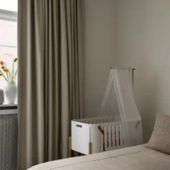 Oliver Furniture Wood Beistellbett inkl. Umbauset zur Bank Weiß/Eiche
