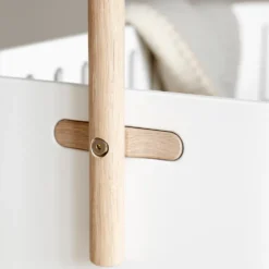 Oliver Furniture Wood Beistellbett inkl. Umbauset zur Bank Weiß/Eiche
