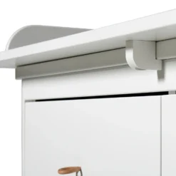 Oliver Furniture Wood Große Wickelplatte für Kommode 3 Schubladen Weiß