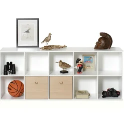 Oliver Furniture Wood Kisten 2 Fronten Weiß/Eiche