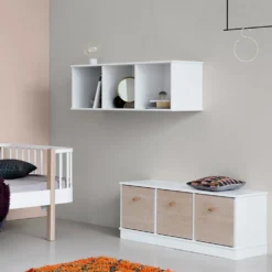 Oliver Furniture Wood Kisten 2 Fronten Weiß/Eiche