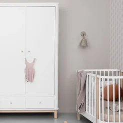Oliver Furniture Wood Kleiderschrank 2-Türig Weiß/Eiche