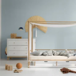 Oliver Furniture Wood Kommode 3 Schubladen Weiß/Eiche