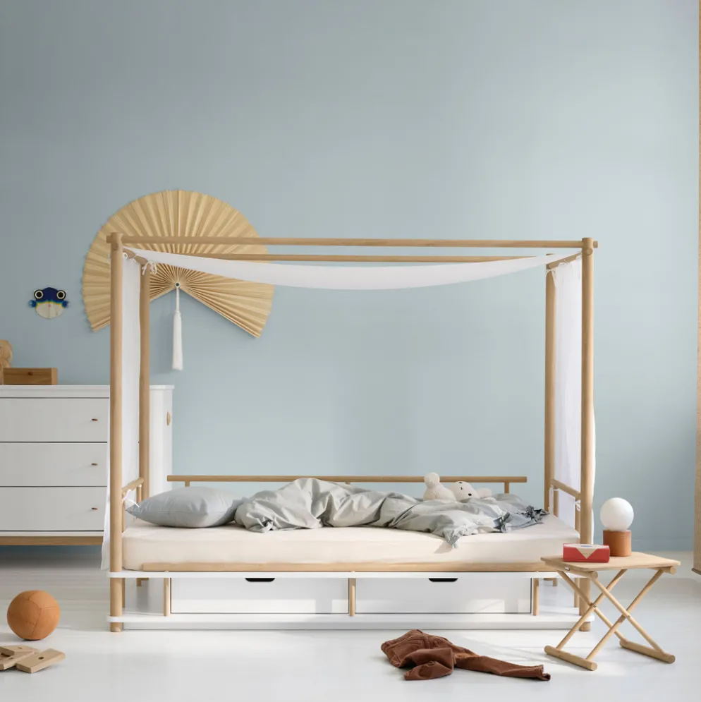 Oliver Furniture Wood Kommode 3 Schubladen Weiß/Eiche