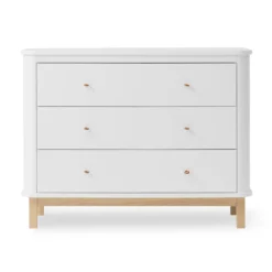 Oliver Furniture Wood Kommode 3 Schubladen Weiß/Eiche