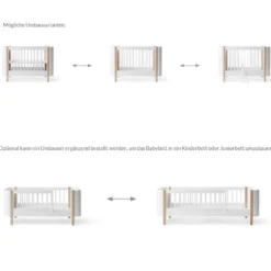 Oliver Furniture Wood Mini+ Babybett Weiß exkl. Umbauset Juniorbett