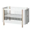 Oliver Furniture Wood Mini+ Babybett Weiß/Eiche exkl. Umbauset Juniorbett