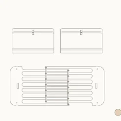 Oliver Furniture Wood Mini+ Geschwisterset Ergänzung f. Wood Mini+ Babybett inkl. Umbauset Juniorbett Eiche