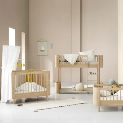 Oliver Furniture Wood Mini+ halbhohes Hochbett Eiche