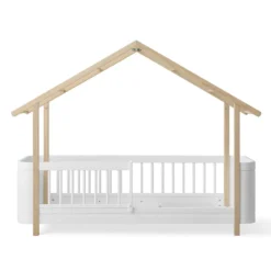 Oliver Furniture Wood Mini+ Hausbett 68x162 cm weiß/Eiche