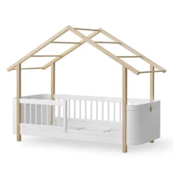 Oliver Furniture Wood Mini+ Hausbett 68x162 cm weiß/Eiche
