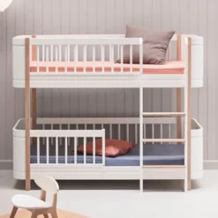 Oliver Furniture Wood Mini+ halbhohes Etagenbett Weiß/Eiche