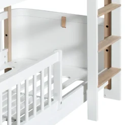Oliver Furniture Wood Mini+ halbhohes Etagenbett Weiß/Eiche