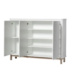 Oliver Furniture Wood Multi-Schrank 3-Türig Weiß/Eiche