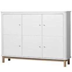 Oliver Furniture Wood Multi-Schrank 3-Türig Weiß/Eiche