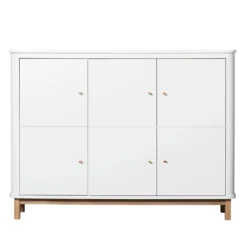 Oliver Furniture Wood Multi-Schrank 3-Türig Weiß/Eiche