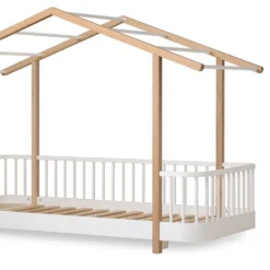 Oliver Furniture Wood Original Hausbett 90x200 cm weiß/Eiche