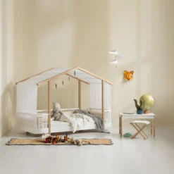 Oliver Furniture Wood Original Hausbett 90x200 cm weiß/Eiche