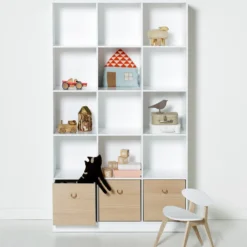 Oliver Furniture Wood Stand-Regal 3 x 5 Vertikal mit Sockel