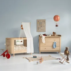 Oliver Furniture Wood Wickelkommode 3 Schubladen Eiche