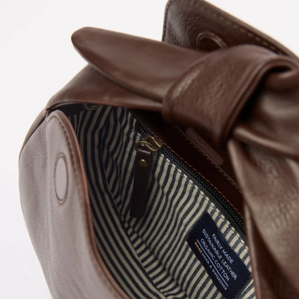 O My Bag Ledertasche COCO CROISSANT Chocolate weiches Leder