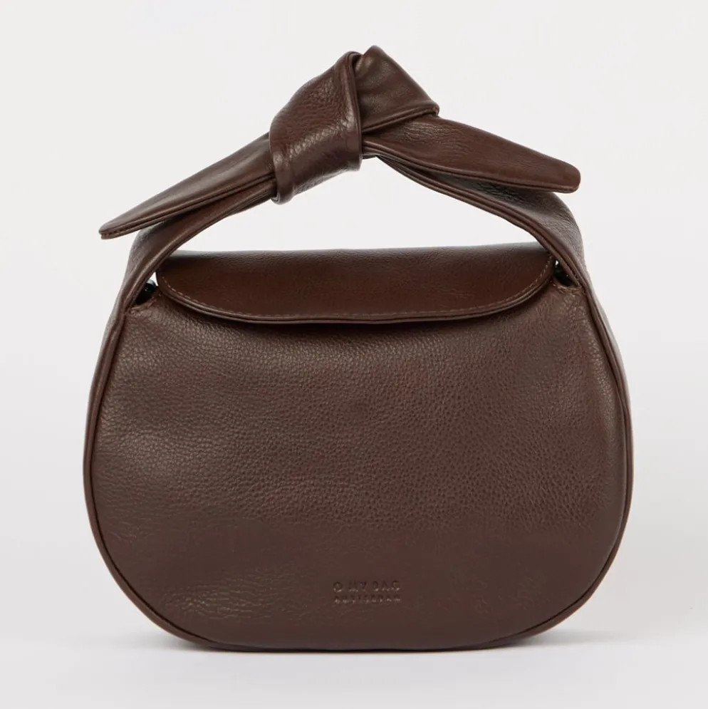 O My Bag Ledertasche COCO CROISSANT Chocolate weiches Leder