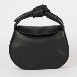 O My Bag Ledertasche COCO CROISSANT Black weiches Leder