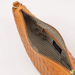 O My Bag Ledertasche Crossbody LEO Wild Oak Woven weiches Leder