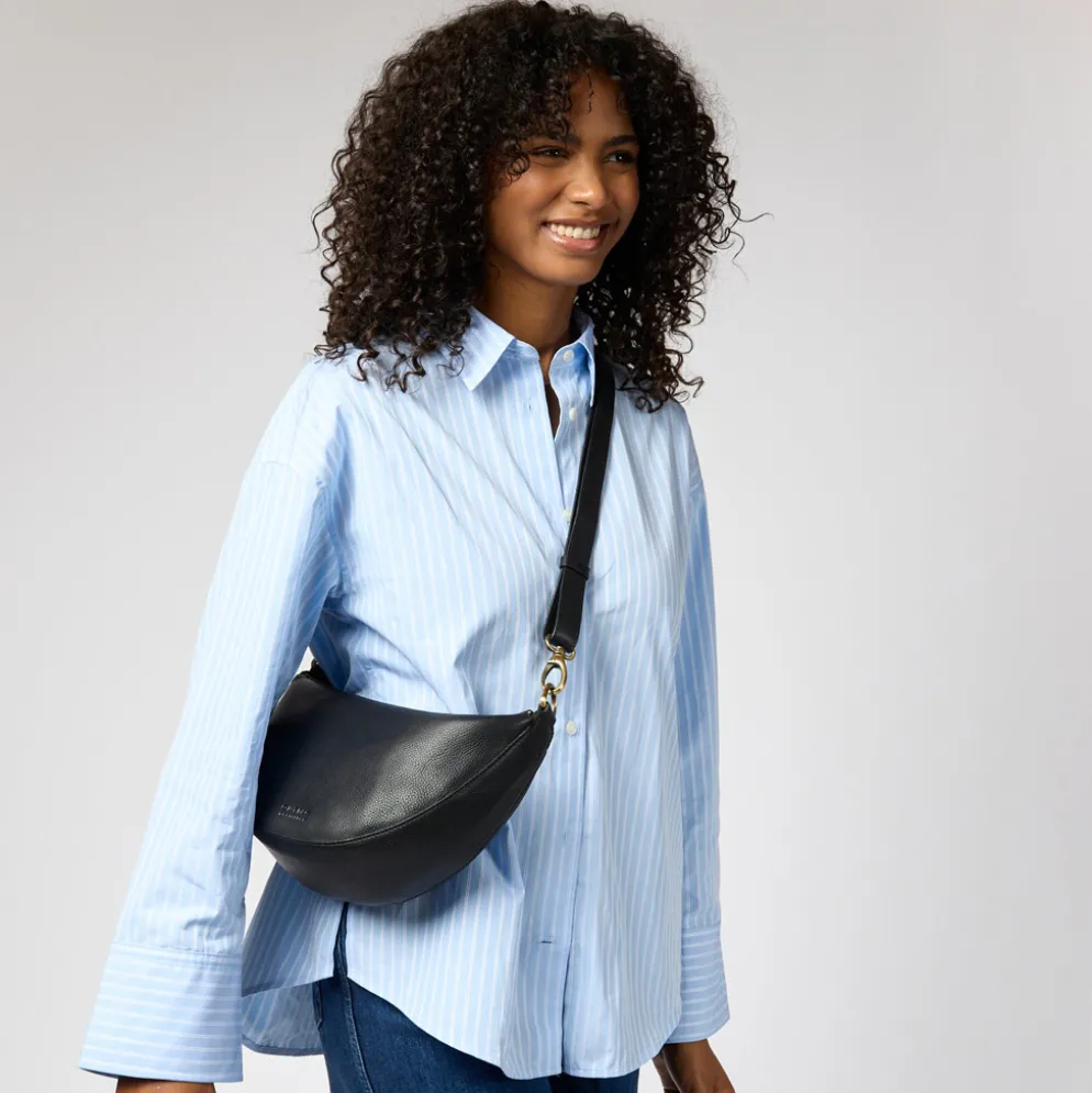 O My Bag Ledertasche Crossbody LEO weiches Leder Black