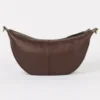 O My Bag Ledertasche Crossbody LEO inkl. gedrehter Gurt Chocolate weiches Leder