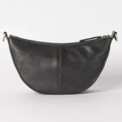 O My Bag Ledertasche Crossbody LEO inkl. gedrehter Gurt Black weiches Leder