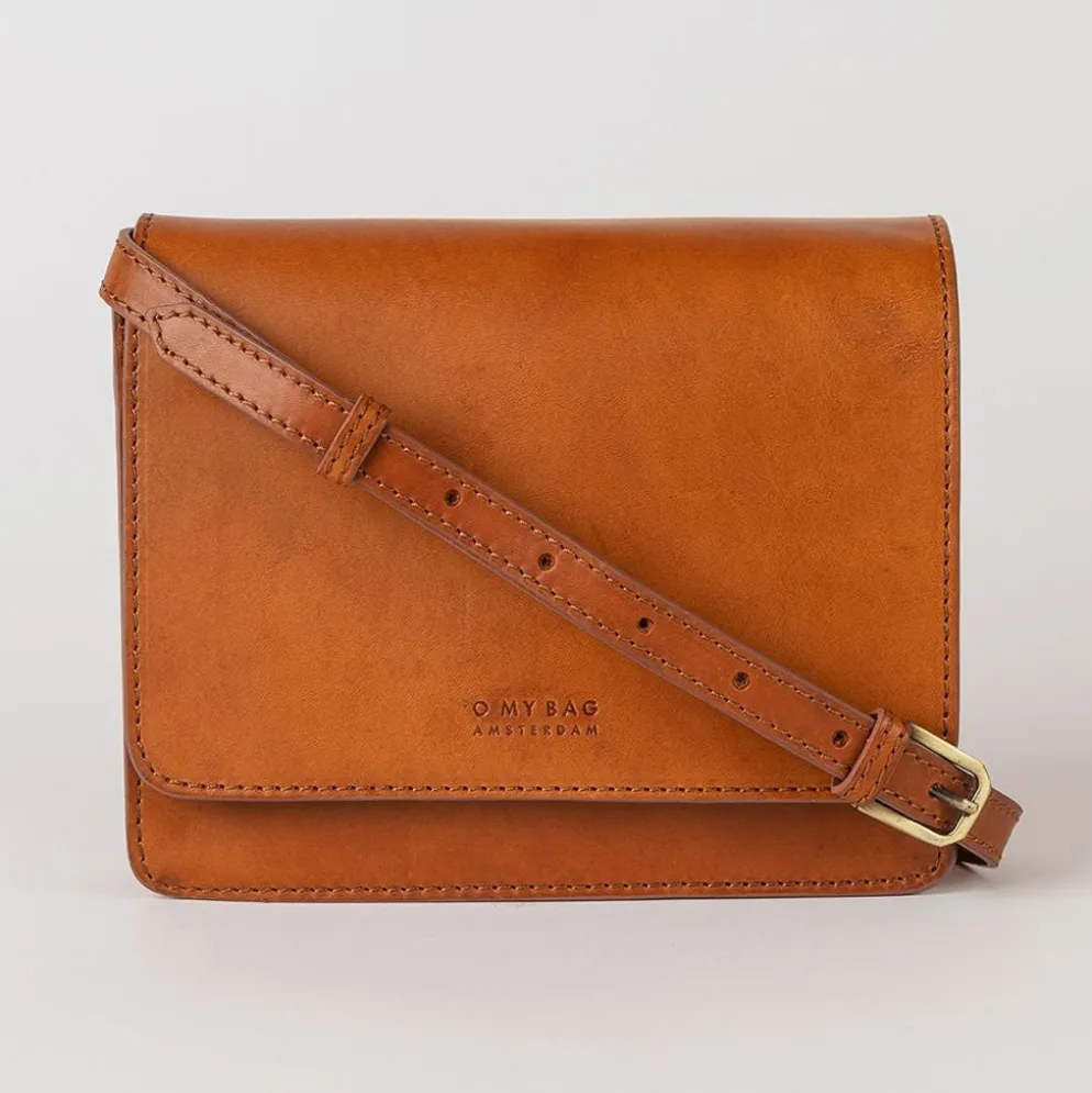 O My Bag Ledertasche Crossbody AUDREY MINI inkl. 2 Taschengurte klassisches Leder Cognac