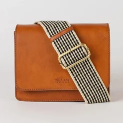 O My Bag Ledertasche Crossbody AUDREY MINI inkl. 2 Taschengurte klassisches Leder Cognac