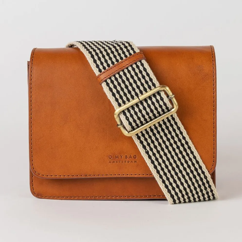 O My Bag Ledertasche Crossbody AUDREY MINI inkl. 2 Taschengurte klassisches Leder Cognac