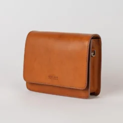 O My Bag Ledertasche Crossbody AUDREY MINI inkl. 2 Taschengurte klassisches Leder Cognac