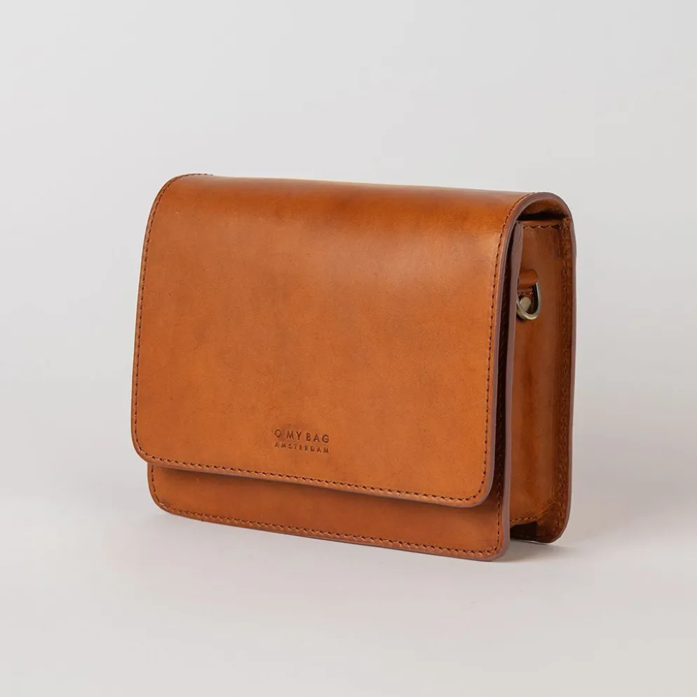 O My Bag Ledertasche Crossbody AUDREY MINI inkl. 2 Taschengurte klassisches Leder Cognac