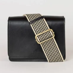 O My Bag Ledertasche Crossbody AUDREY MINI inkl. 2 Taschengurte klassisches Leder Black