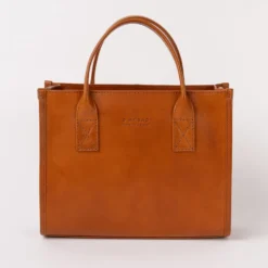 O My Bag Ledertasche JACKIE MIDI inkl. Webgurt Cognac klassisches Leder