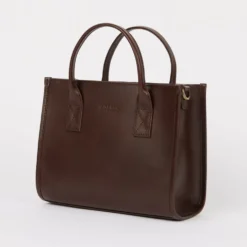 O My Bag Ledertasche JACKIE MIDI inkl. Webgurt Chocolate klassisches Leder