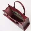 O My Bag Ledertasche JACKIE MIDI inkl. Ledergurt Dark Cherry klassisches Leder
