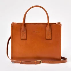 O My Bag Ledertasche JACKIE MIDI inkl. Ledergurt Cognac klassisches Leder