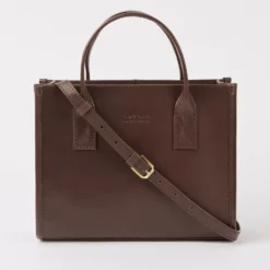 O My Bag Ledertasche JACKIE MIDI inkl. Ledergurt Chocolate klassisches Leder