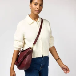 O My Bag Ledertasche LANA Dark Cherry weiches Leder