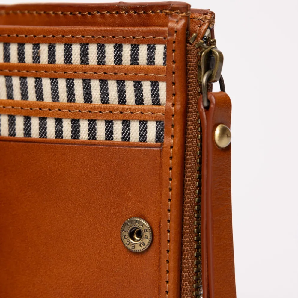 O My Bag Portemonnaie JAMIE klassisches Leder Cognac
