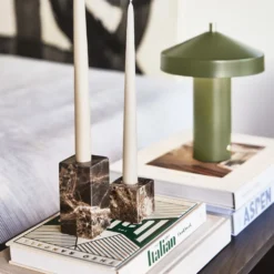 OYOY Savi Kerzenhalter Square Marble High Choko