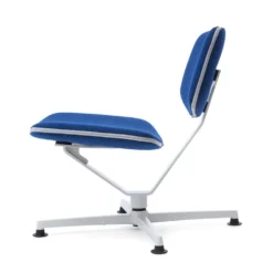raawii Lounge chair Light grey / Stoffbezug Blue