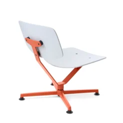 raawii Lounge chair Orange / Sitzschale light grey