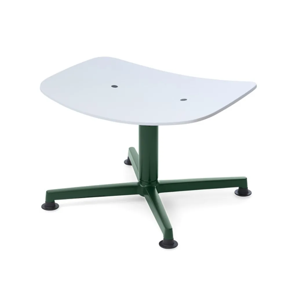 raawii Ottoman Dark green / Sitzschale light grey
