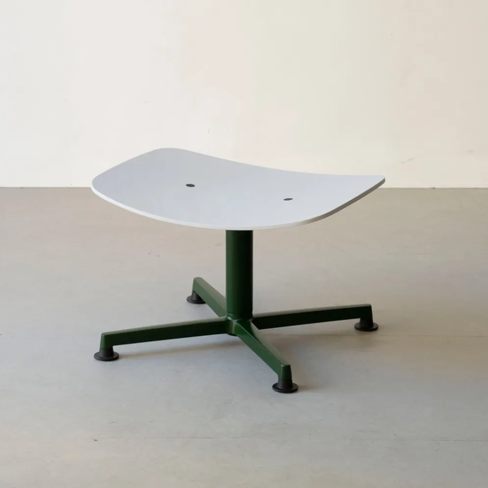raawii Ottoman Dark green / Sitzschale light grey